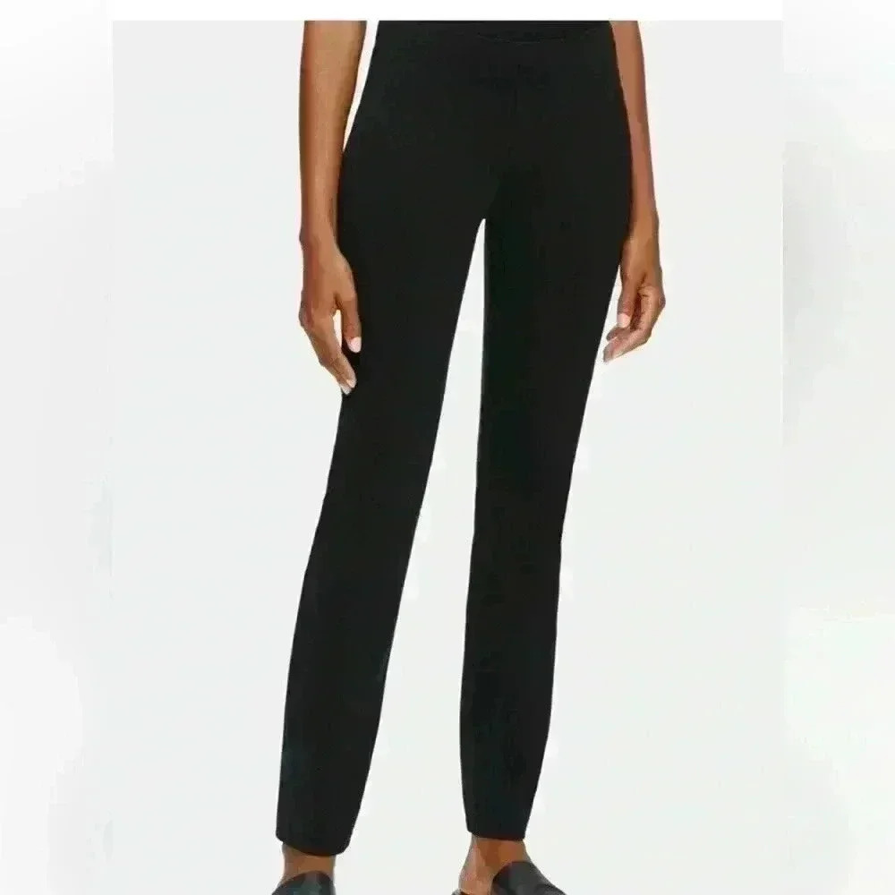 Eileen Fisher System Stretch Ponte Slim Pant Size deep gray petite small